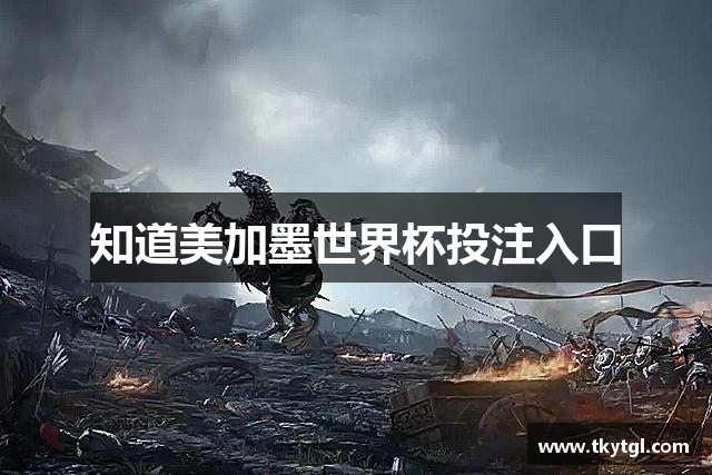 知道美加墨世界杯投注入口
